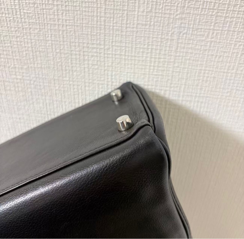 Hermes 愛馬仕 Kelly 32 黑銀 Everg皮 框 M 刻-7
