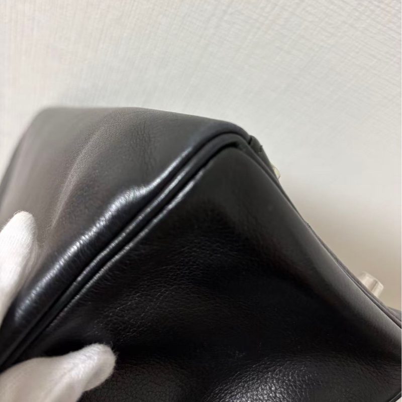 Hermes 愛馬仕 Kelly 32 黑銀 Everg皮 框 M 刻-9