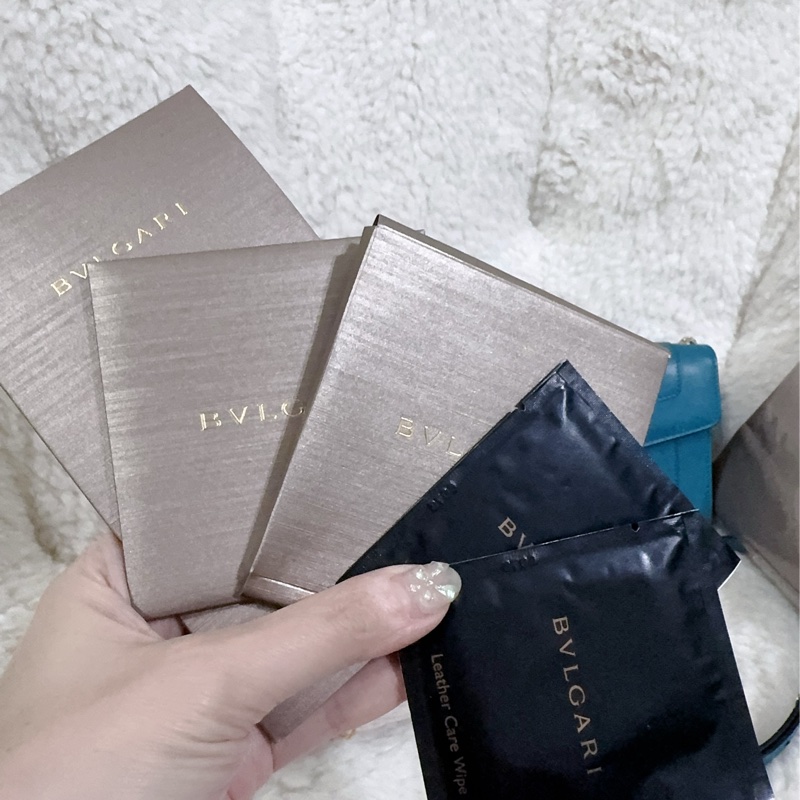 BVLGARI 孔雀藍/綠松石色經典橫版蛇頭包（全配）-50