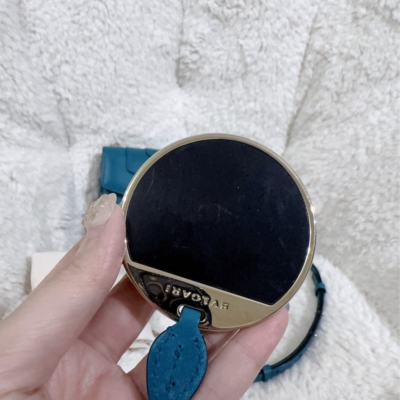 BVLGARI 孔雀藍/綠松石色經典橫版蛇頭包（全配）-62