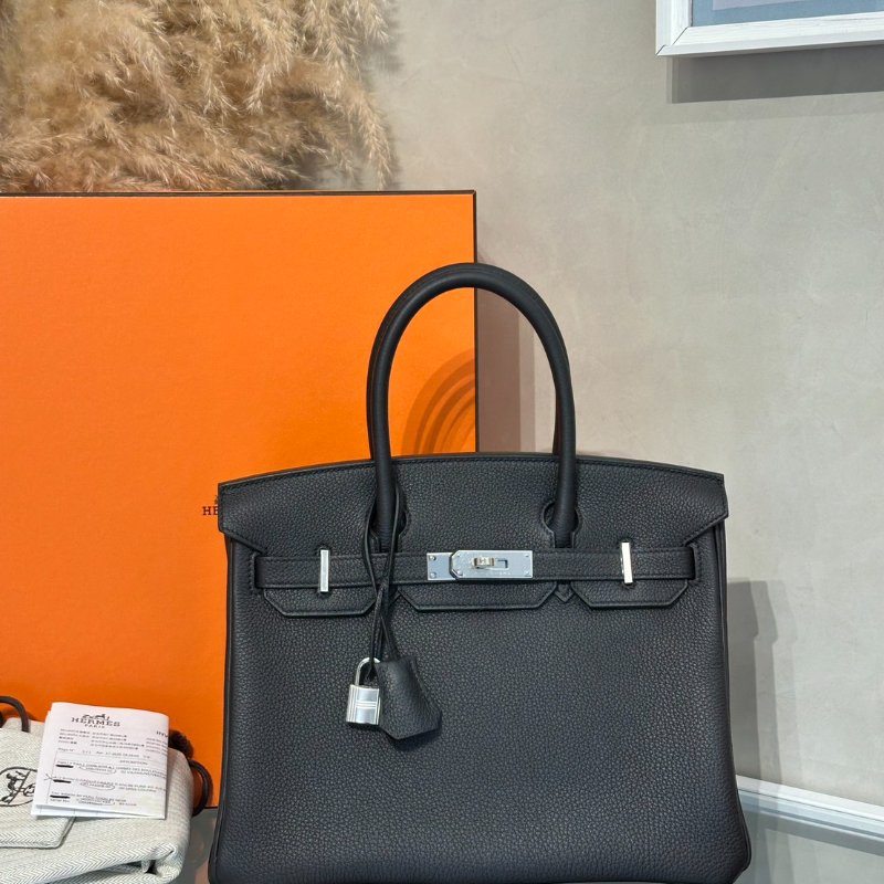 HERMES Birkin 30 - 黑銀 G-8
