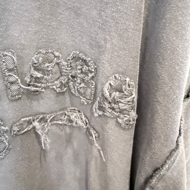 全新✨Balenciaga✨丹寧字母貼布做舊長袖上衣 Oversize 男女皆可-5