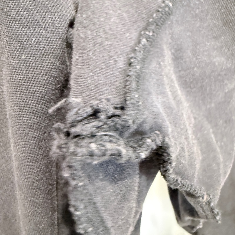 全新✨Balenciaga✨丹寧字母貼布做舊長袖上衣 Oversize 男女皆可-8
