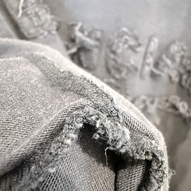全新✨Balenciaga✨丹寧字母貼布做舊長袖上衣 Oversize 男女皆可-12