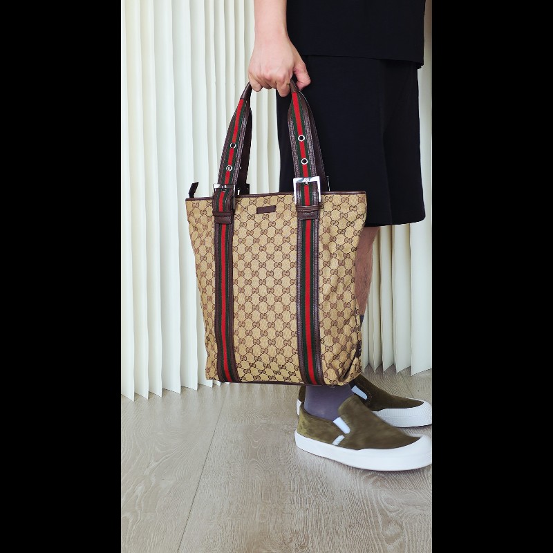 古馳帆布鋼琴拖特肩背／手提包 GUCCI monogram-4