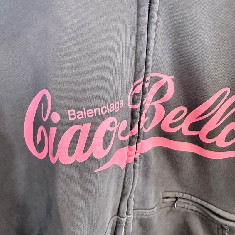 Balenciaga✨ CIAO BELLO做舊長袖Oversize連帽外套 男女皆可 原價7萬多-2