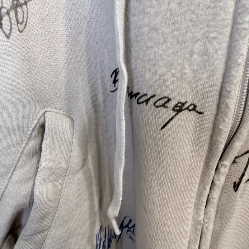Balenciaga✨2025冬季簽名塗鴉拼接Oversize連帽外套 男女皆可 原價7萬多-4