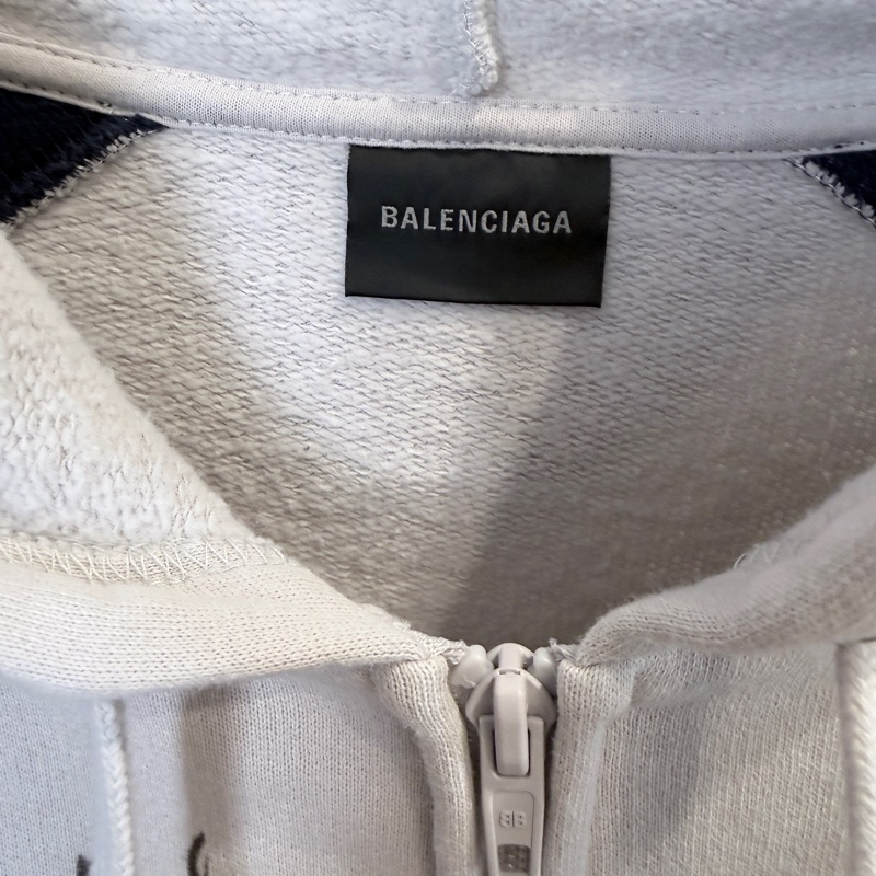 Balenciaga✨2025冬季簽名塗鴉拼接Oversize連帽外套 男女皆可 原價7萬多-5
