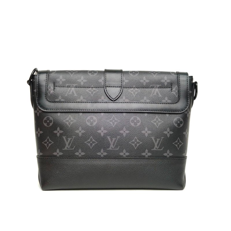 LOUIS VUITTON 黑色PVC晶片Saumur郵差包肩背包-2