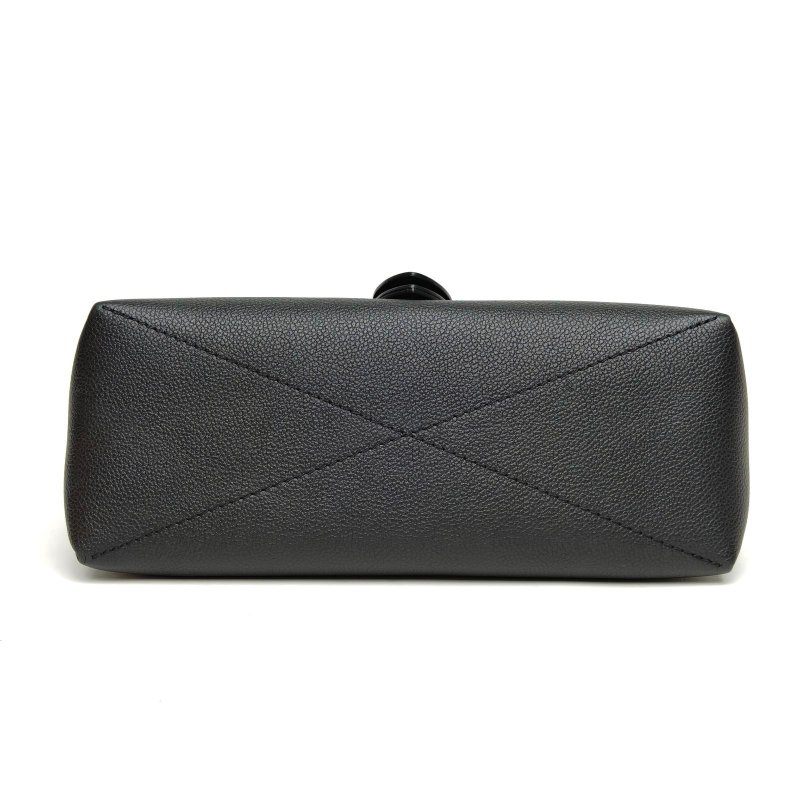 LOUIS VUITTON 黑色PVC晶片Saumur郵差包肩背包-4