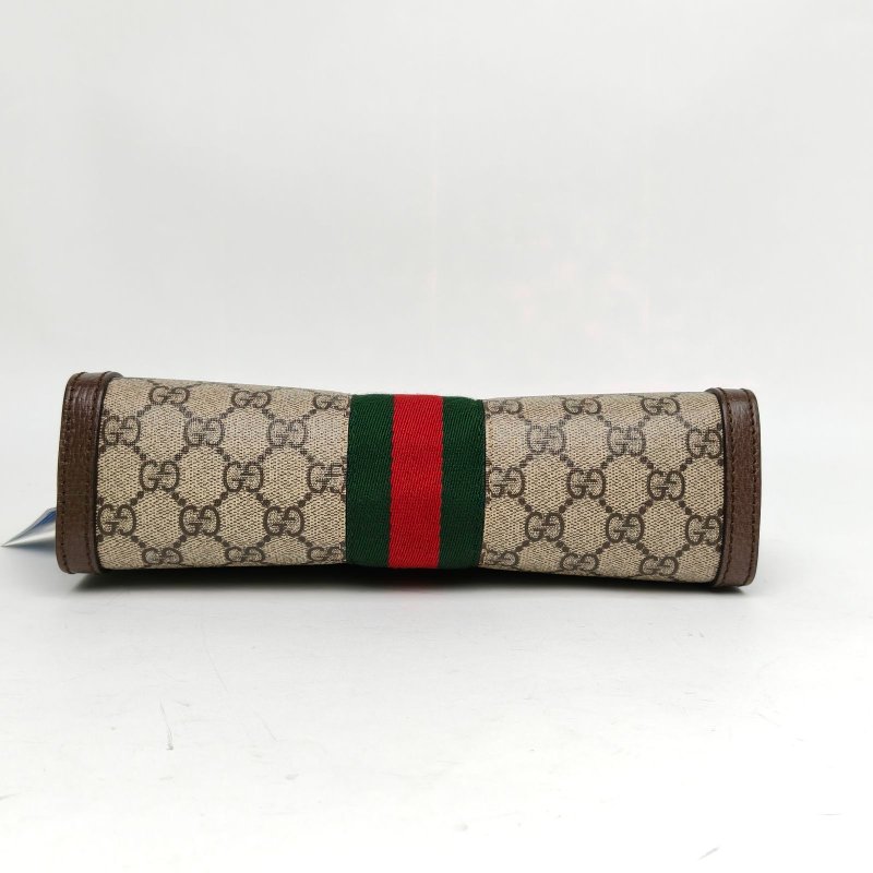 GUCCI Ophidia夾子包小號26老花PVC金扣肩背包-4