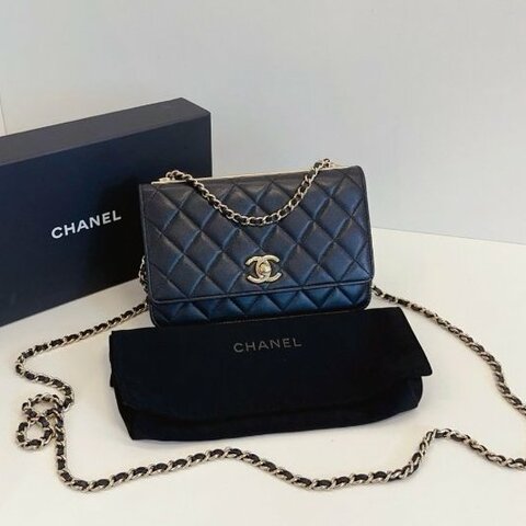 香奈兒/Chanel 黑金Trendy CC Woc鏈條包