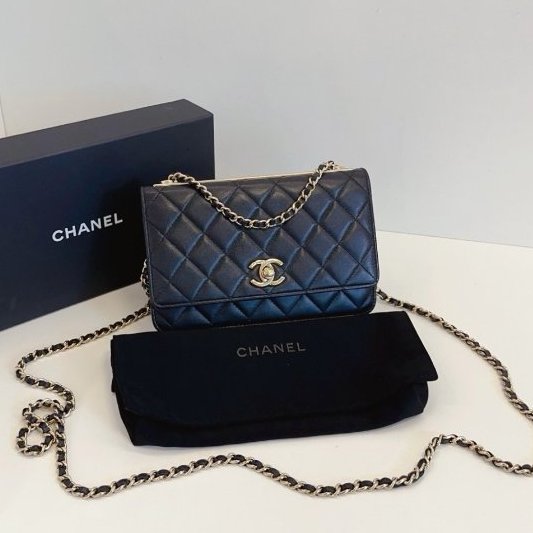 香奈兒/Chanel 黑金Trendy CC Woc鏈條包-0
