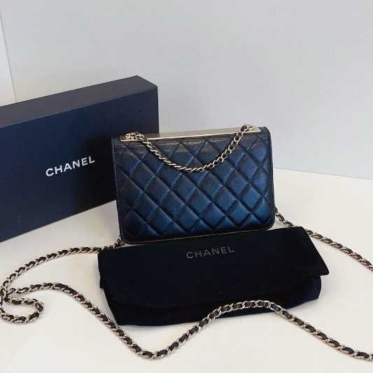 香奈兒/Chanel 黑金Trendy CC Woc鏈條包-1
