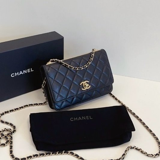 香奈兒/Chanel 黑金Trendy CC Woc鏈條包-2