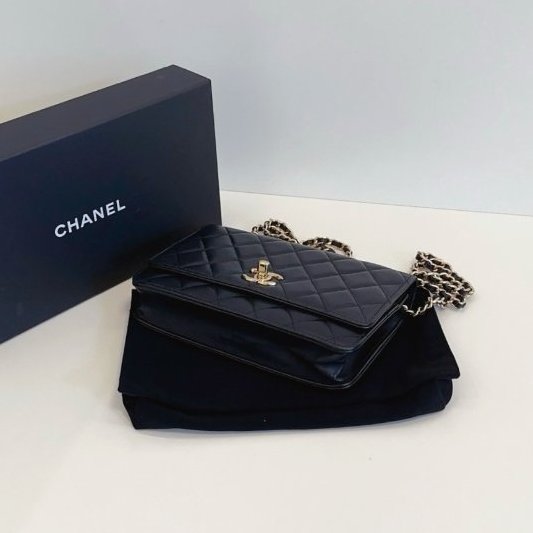 香奈兒/Chanel 黑金Trendy CC Woc鏈條包-4