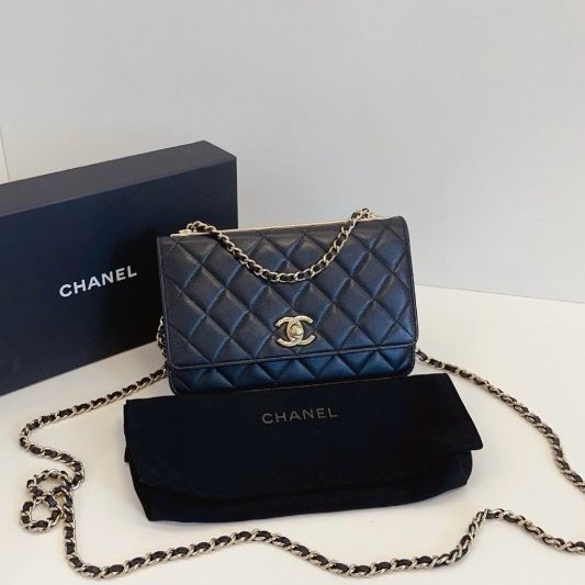 香奈兒/Chanel 黑金Trendy CC Woc鏈條包-5