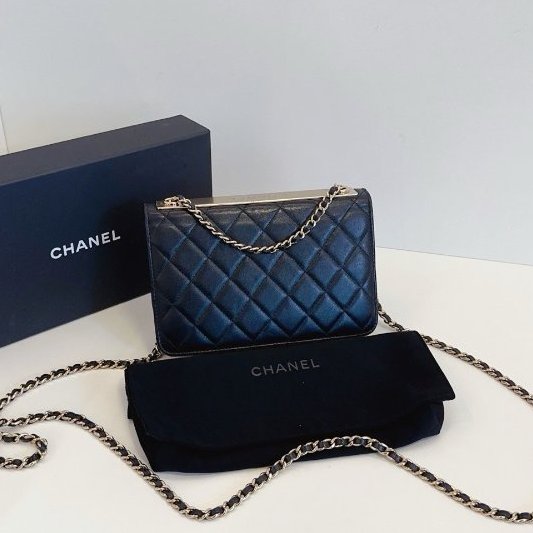 香奈兒/Chanel 黑金Trendy CC Woc鏈條包-6