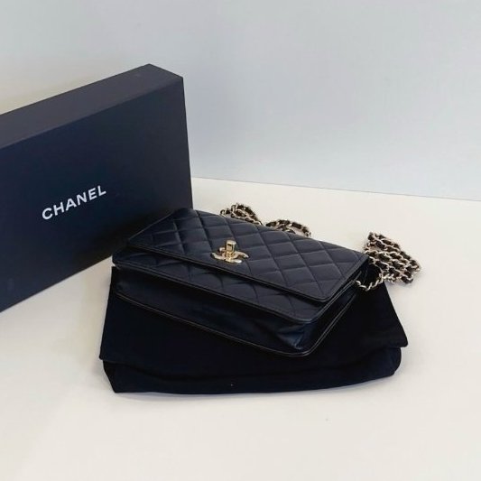 香奈兒/Chanel 黑金Trendy CC Woc鏈條包-7