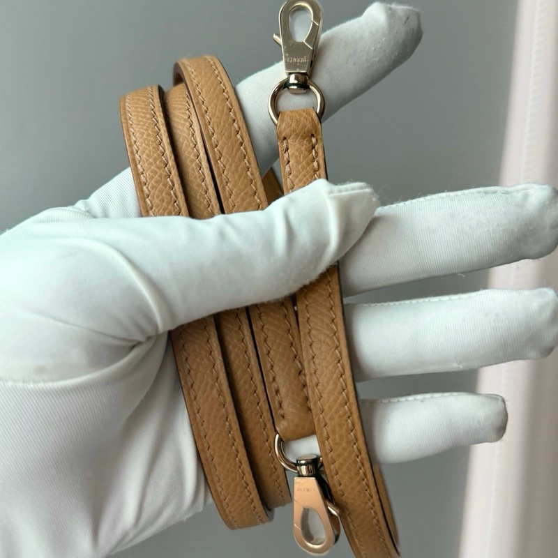 🔥Hermes/ 愛馬仕mini kelly二代 小雞黃拼餅乾 淡金扣 馬蹄刻 B刻 ❤️正品保障 🆕-8