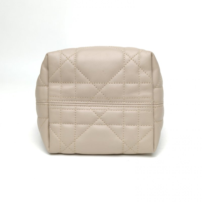 DIOR Toujoursnano豎版手袋米色牛皮金扣2025肩背包-4