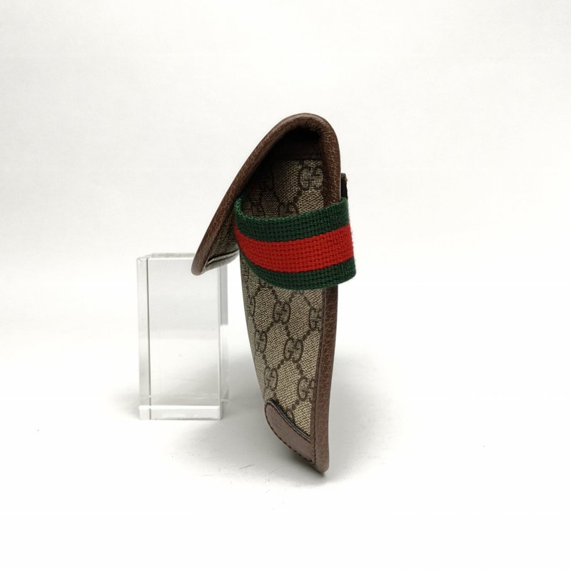 GUCCI NeoVintage虎頭腰包24烏木色PVC金扣肩背包-1