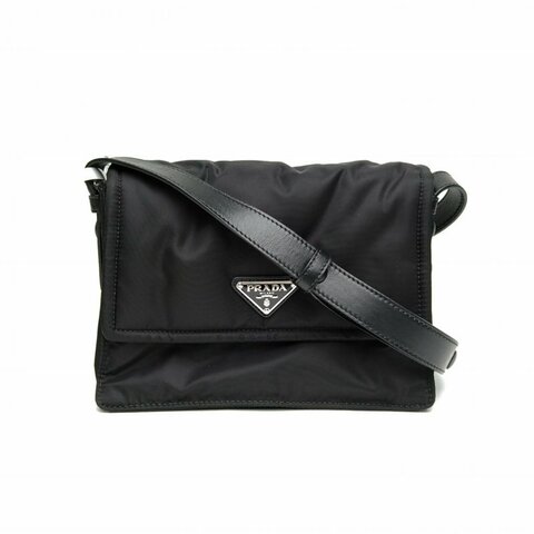 PRADA Re-NylonCINI郵差包小號黑色尼龍肩背包