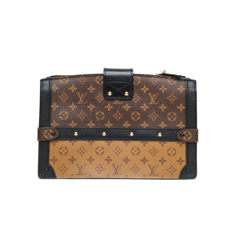LOUIS VUITTON TrunkClutch軟盒子包拼色PVC晶片肩背包-2