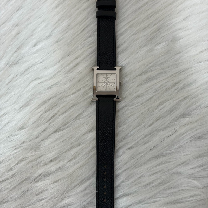 HERMES H HOUR H-HOUR 大H 腕錶 手錶 石英錶 25X30MM-1
