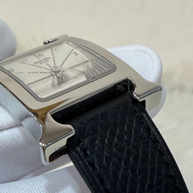HERMES H HOUR H-HOUR 大H 腕錶 手錶 石英錶 25X30MM-6