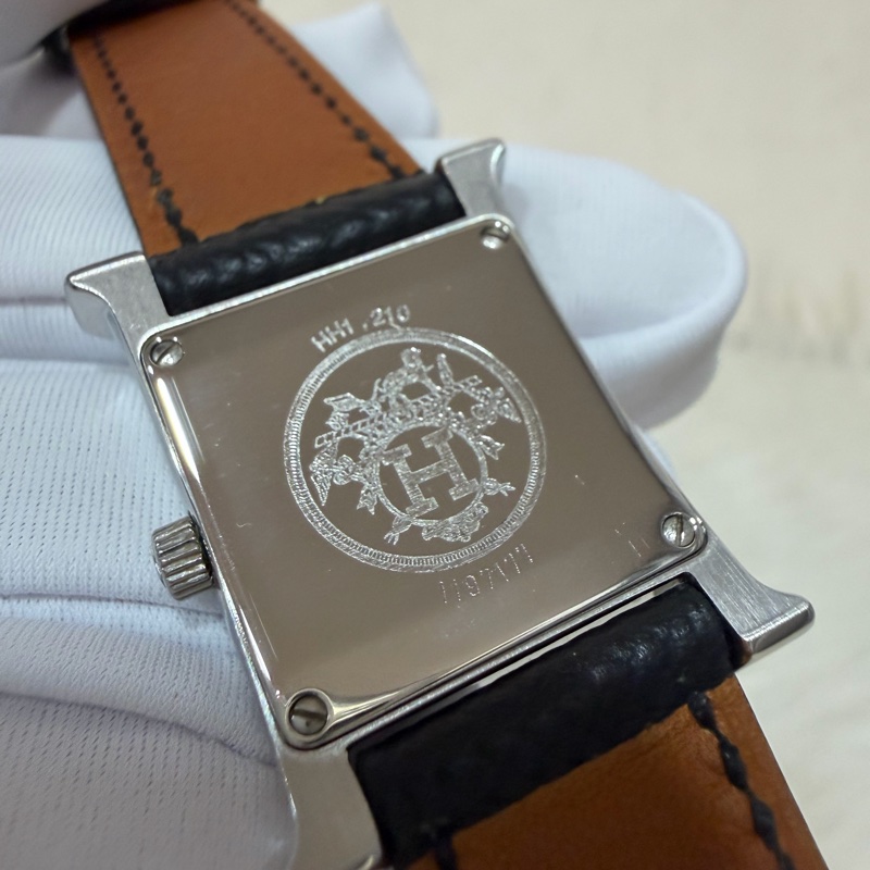 HERMES H HOUR H-HOUR 大H 腕錶 手錶 石英錶 25X30MM-7