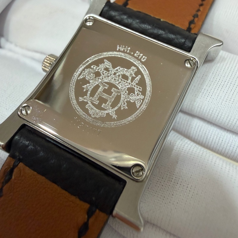 HERMES H HOUR H-HOUR 大H 腕錶 手錶 石英錶 25X30MM-8