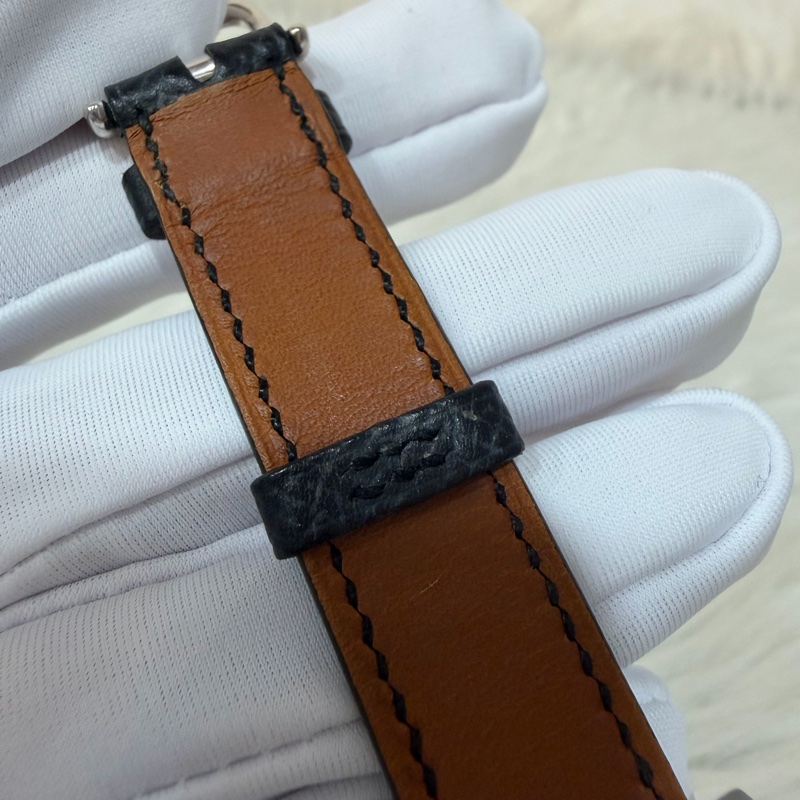 HERMES H HOUR H-HOUR 大H 腕錶 手錶 石英錶 25X30MM-11