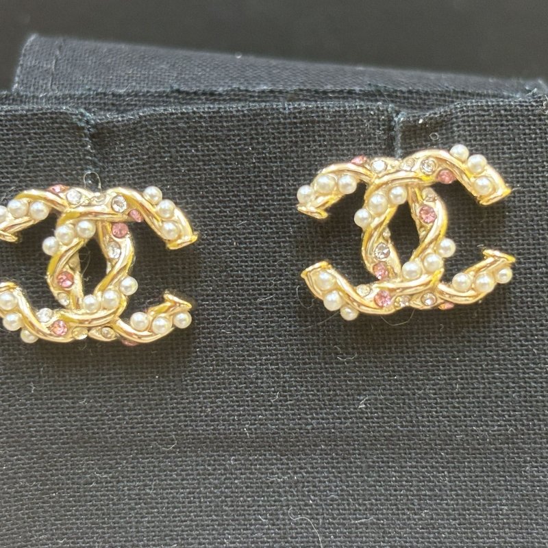 正品CHANEL 經典珍珠耳環-0
