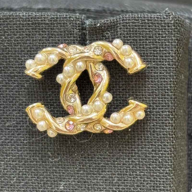 正品CHANEL 經典珍珠耳環-1