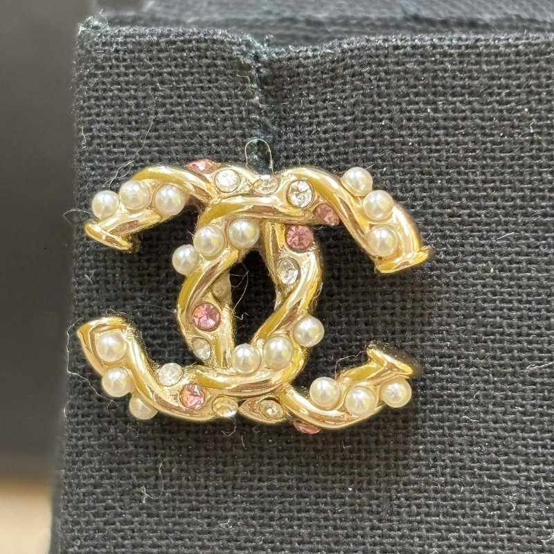 正品CHANEL 經典珍珠耳環-2