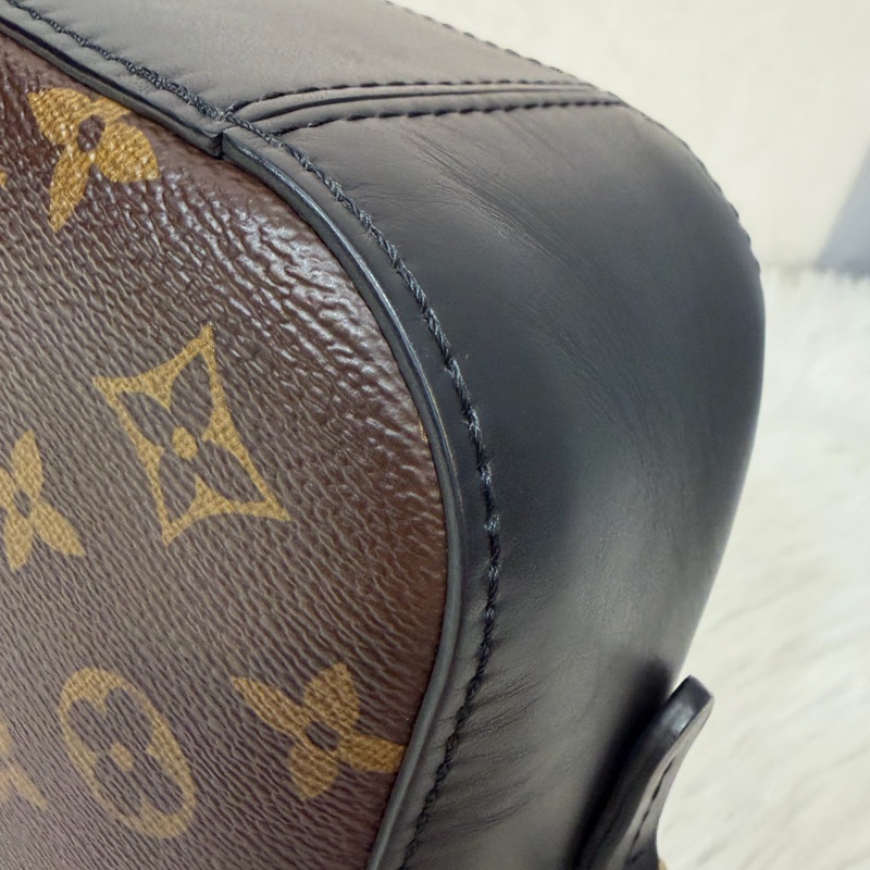 LV M43555 Saintonge 黑皮 老花 流蘇 相機包 方包-10