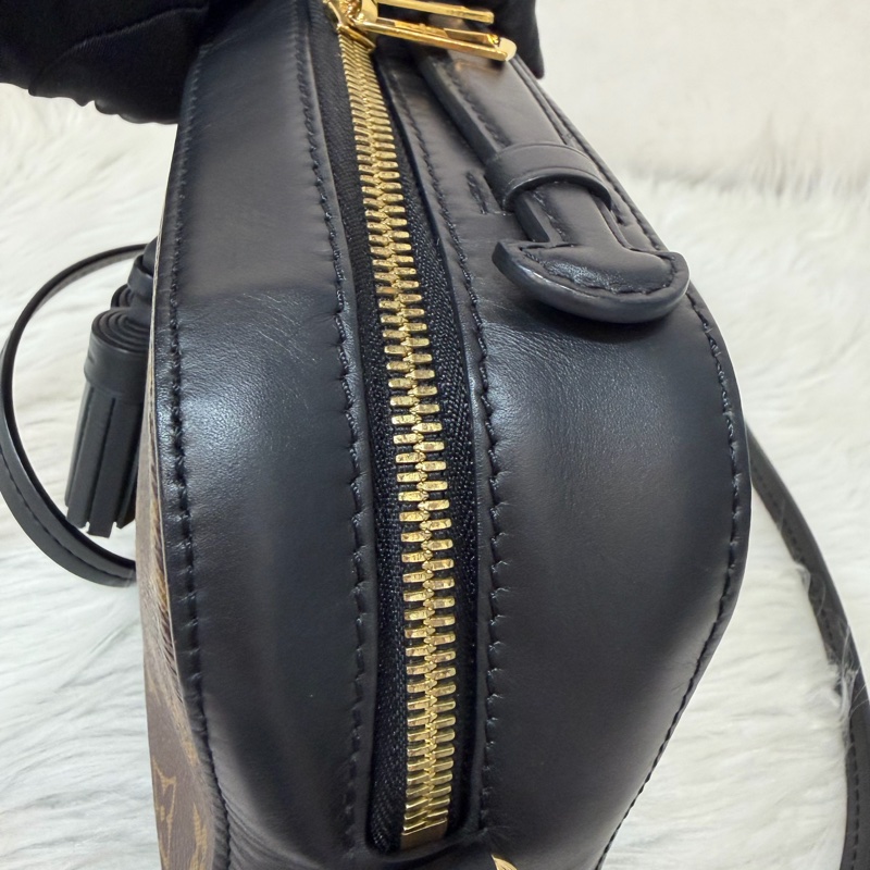 LV M43555 Saintonge 黑皮 老花 流蘇 相機包 方包-22