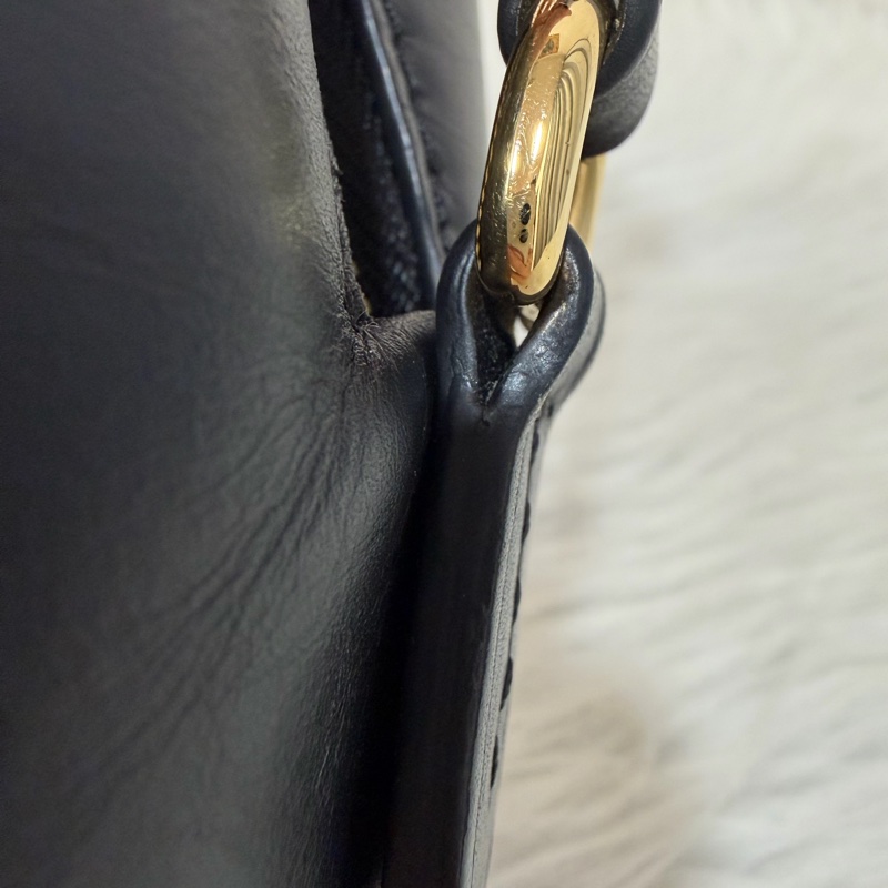 LV M43555 Saintonge 黑皮 老花 流蘇 相機包 方包-43
