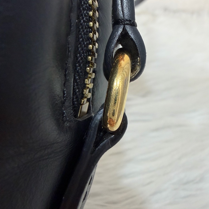 LV M43555 Saintonge 黑皮 老花 流蘇 相機包 方包-44