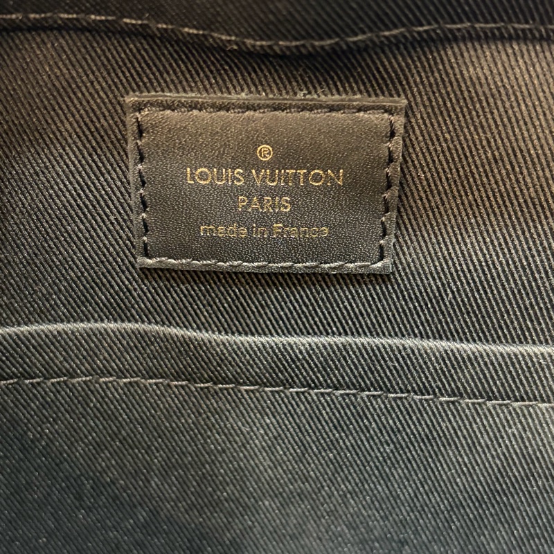 LV M43555 Saintonge 黑皮 老花 流蘇 相機包 方包-53