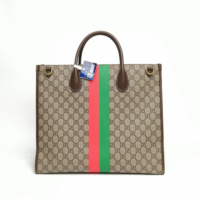 GUCCI 老花PVC金扣GGRetro托特包虎年限定肩背包-2