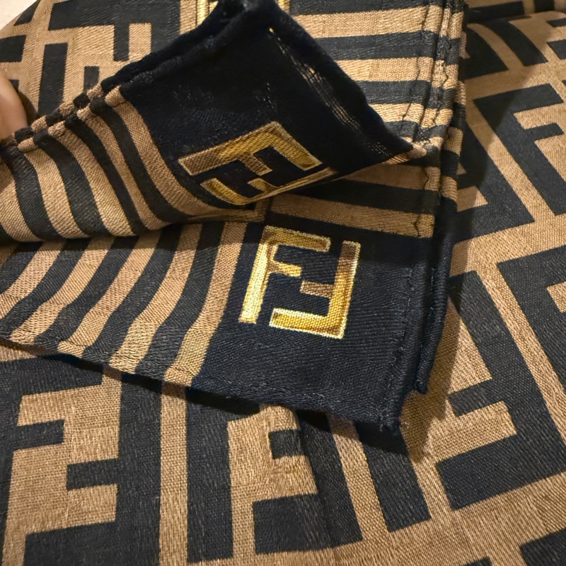 FENDI/Fendi/全新/未使用/方巾/領巾/髮帶/老花/純棉/Vintage-9