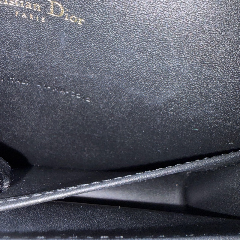 DIOR LADY DIOR S0204 黑皮 金釦 woc 手拿包 斜背包-46