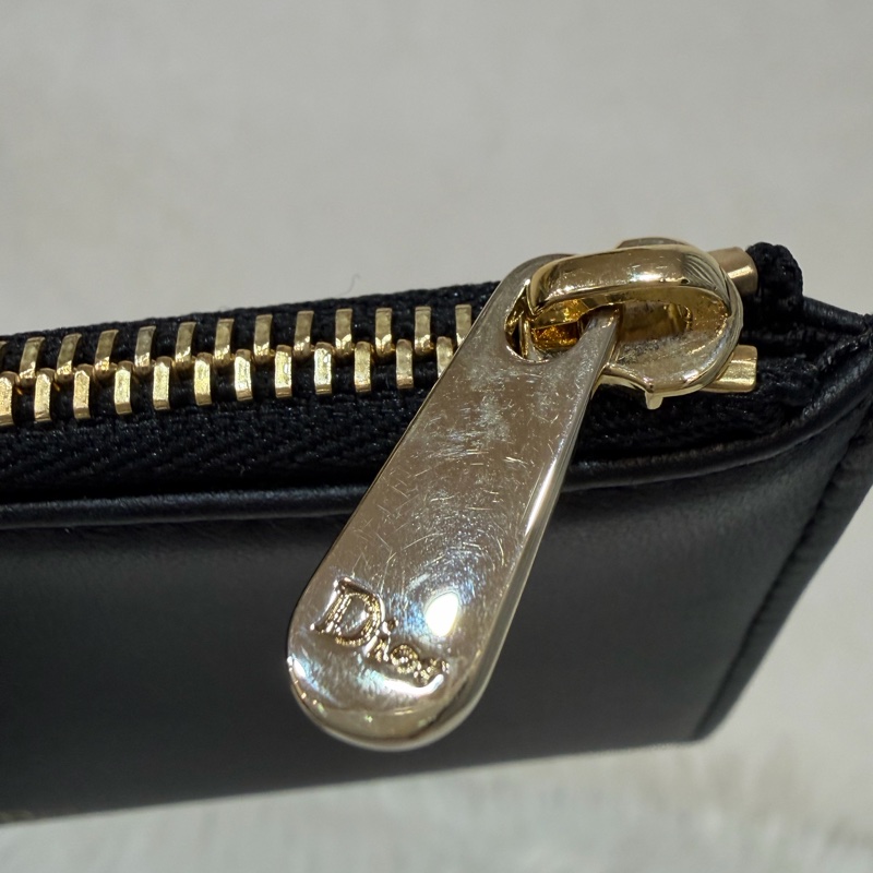 DIOR LADY DIOR S0204 黑皮 金釦 woc 手拿包 斜背包-49