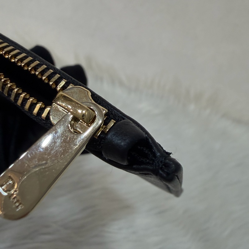 DIOR LADY DIOR S0204 黑皮 金釦 woc 手拿包 斜背包-57