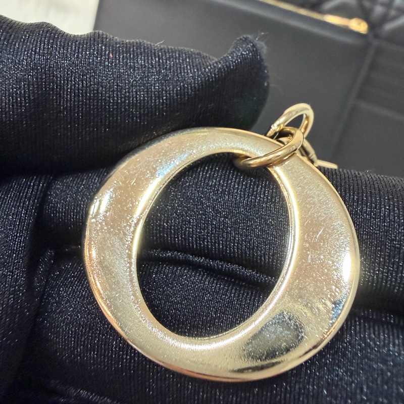 DIOR LADY DIOR S0204 黑皮 金釦 woc 手拿包 斜背包-75