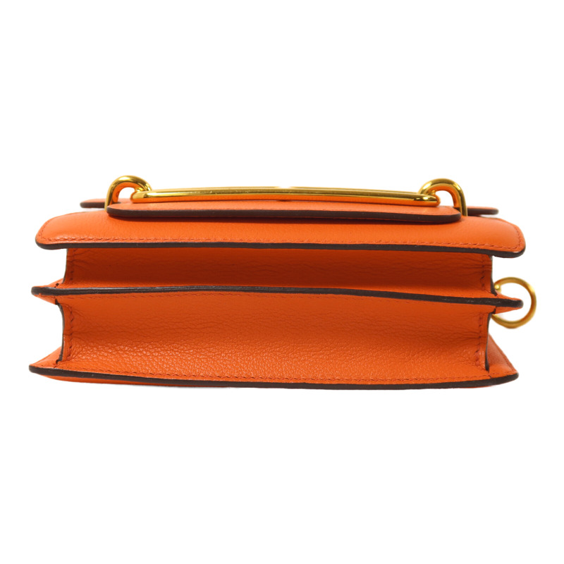 HERMES Evercolor皮革Roulis Mini肩背袋Feu-3
