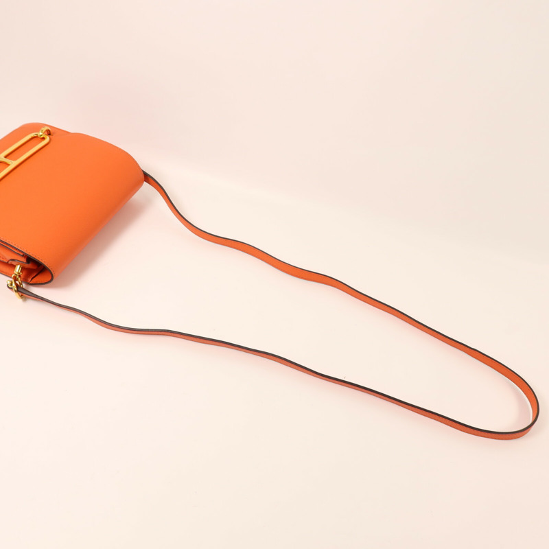HERMES Evercolor皮革Roulis Mini肩背袋Feu-7