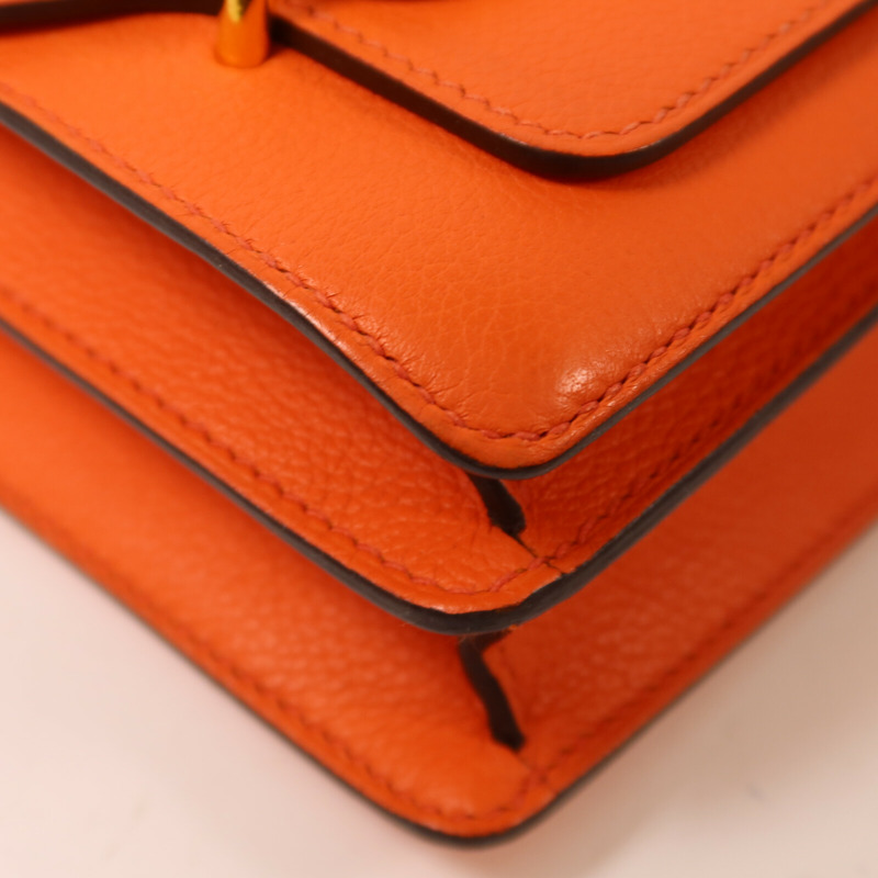 HERMES Evercolor皮革Roulis Mini肩背袋Feu-9